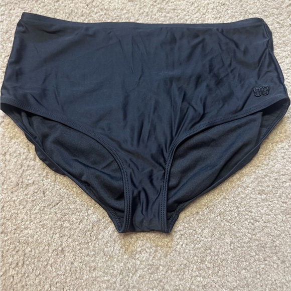 Albion Black High-Waisted Swim Bottoms briefs size medium - Picture 1 of 5